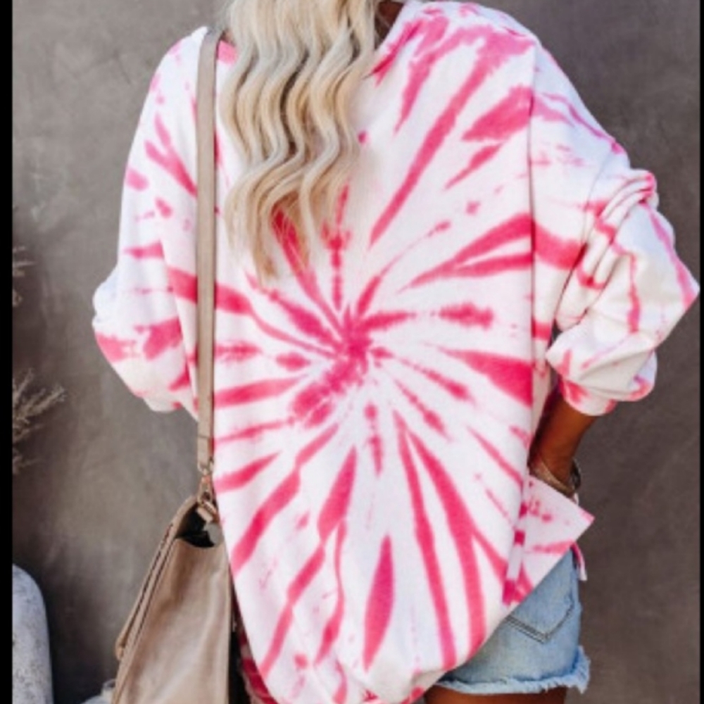 🌟 Oversized Tie-dye Pullover Sweatshirt - Picture 3 of 6